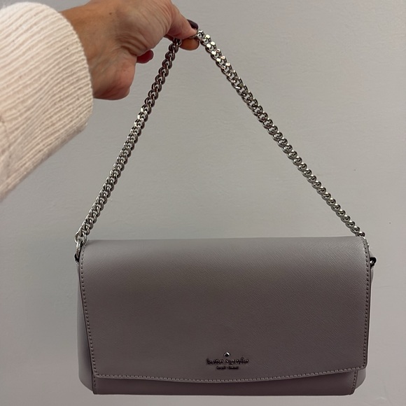 Kate Spade taupe colored crossbody purse. - Picture 6 of 10